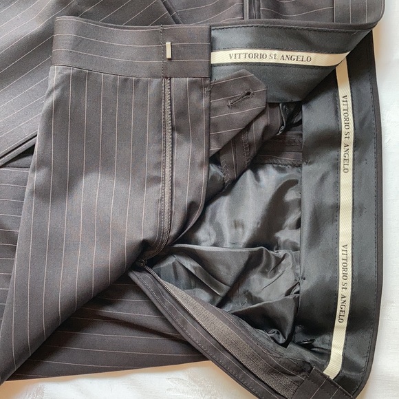 Gently worn Vittorio StAngelo Brown stripe suit - Picture 11 of 14